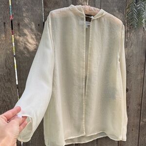 Valerie Stevens Cream Silk Blouse